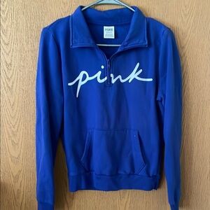 PINK Dark Purple Quarter-Zip Sweatshirt